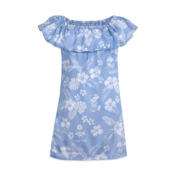 Disney Parks Tommy Bahama Mickey Mouse Summer Dress Blue White - NEW - Picture 2 of 4